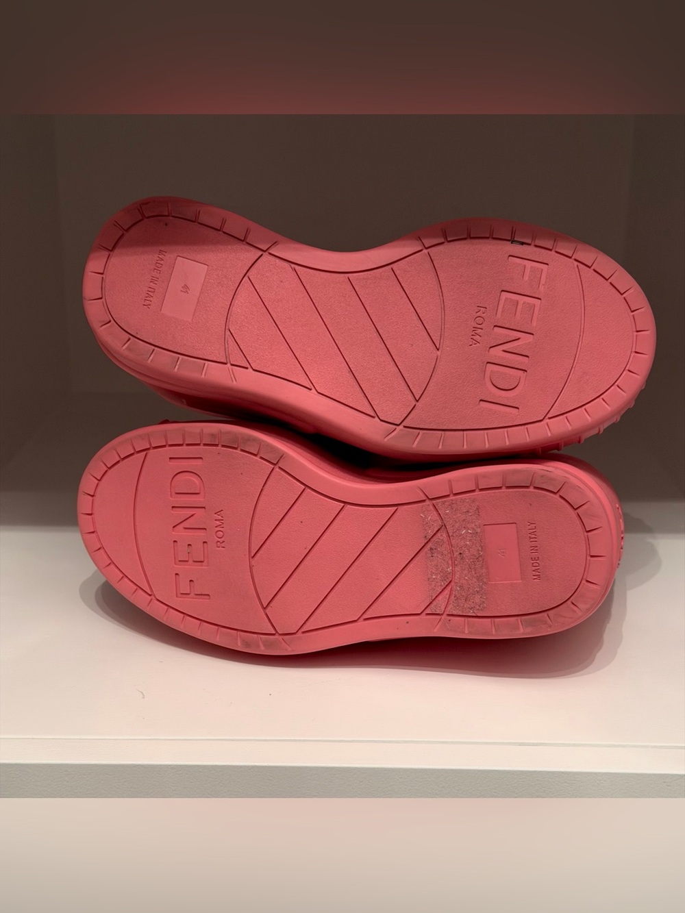 Fendi Bubblegum Platform Wedge Slides - Picture 6 of 8